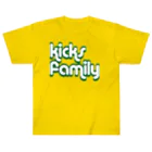 Kicks FamのKicks Family-green ヘビーウェイトTシャツ