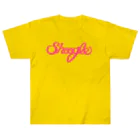 週刊少年ライジングサンズのShoogle(シューグル)ロゴ ピンク ヘビーウェイトTシャツ