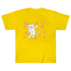 ウチのMEIGENやさんの春うらら。浮かれニャンコ♫ ヘビーウェイトTシャツ