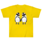 penguininkoの手繋ぎケープペンギンのカップル🐧❤️🐧 ヘビーウェイトTシャツ