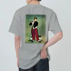 ペチャップリン の笛を吹く少年の横でパグ座り Heavyweight T-Shirt