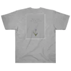 rilybiiのTULIP, white gray blue . ヘビーウェイトTシャツ