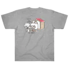 イラスト MONYAAT のバックプリント YETI is yeahの家でお茶 Heavyweight T-Shirt