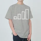 PyriteDesignのアンテナ0本【Tシャツ】【前面いっぱい】【デザイン色：白】 ヘビーウェイトTシャツ