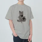 AXL CATのガラハッド (AXL CAT) ヘビーウェイトTシャツ