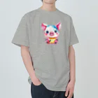 まみおデザインのso cute こぶたちゃん ヘビーウェイトTシャツ