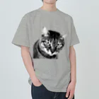 OnePlusDog のCat  “boss” Heavyweight T-Shirt