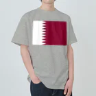 お絵かき屋さんのカタールの国旗 ヘビーウェイトTシャツ