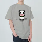 イラスト MONYAAT のスイカを食べるパンダちゃん C Heavyweight T-Shirt