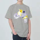 LittleLoroのCockatiels 9 ルチノー オカメインコ ルチノスケ カレッジ ロゴ 0535 スサー付 ヘビーウェイトTシャツ