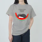 teruteQ chinchilla illustrator suzuri店のすやすや西瓜チンチラ ヘビーウェイトTシャツ