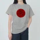 Redtail NFTart projectのアカトクロ_006サークルフェイス ヘビーウェイトTシャツ