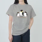 竜の工房・翔 -SUZURI SHOP-のI Love Penguins ヘビーウェイトTシャツ