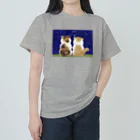 coeur.yu（クードットユー）の猫と星空 Heavyweight T-Shirt