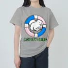 ehime@けだま&もち＆すみのAGILITY SPITZ「ぴょ〜んと飛ぶよ」 Heavyweight T-Shirt