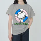 ehime@けだま&もち＆すみのAGILITY SPITZ「ぴょ〜んと飛ぶよ」 ヘビーウェイトTシャツ