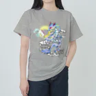 JapaneseArt Yui Shopの兎→辰 ヘビーウェイトTシャツ