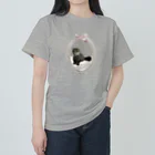 そぼろのプリント屋さんのメロディック・キャット・リボン・コレクション Heavyweight T-Shirt