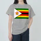 お絵かき屋さんのジンバブエの国旗 ヘビーウェイトTシャツ