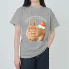 Ralriruのうさぎのクリームいちご乗せ ヘビーウェイトTシャツ