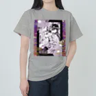 月蝕ざっか店＠SUZURIの和椿／Japanese Kimono Girls Heavyweight T-Shirt