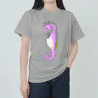 LalaHangeulのタツノオトシゴさんはイクメンです　ピンクバージョン Heavyweight T-Shirt