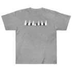 ねこやにわとりやのWALKING PIANO Heavyweight T-Shirt