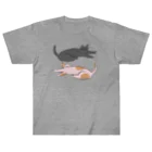 boorichanのneko neko Heavyweight T-Shirt