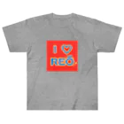 旅猫王子れぉにゃん👑😼公式(レイラ・ゆーし。)のI  ♥️  REO 《赤ロゴ》 Heavyweight T-Shirt