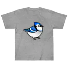 Cody the LovebirdのChubby Bird アオカケス　ブルージェイ ヘビーウェイトTシャツ