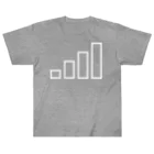 PyriteDesignのアンテナ0本【Tシャツ】【前面いっぱい】【デザイン色：白】 Heavyweight T-Shirt