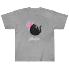 YouStoreの黒猫の妖精 ヘビーウェイトTシャツ