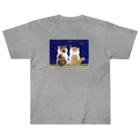 coeur.yu（クードットユー）の猫と星空 Heavyweight T-Shirt