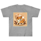 dcgnori／ワンコ画像の柴犬、縄文☆彡古代くん Heavyweight T-Shirt