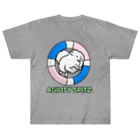 ehime@けだま&もち＆すみのAGILITY SPITZ「ぴょ〜んと飛ぶよ」 ヘビーウェイトTシャツ