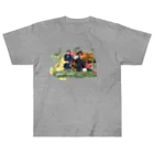 Urchin livin' under the streetのflowers deborde Heavyweight T-Shirt