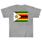 お絵かき屋さんのジンバブエの国旗 ヘビーウェイトTシャツ