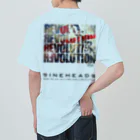 9INEHEADSのREV_Black ヘビーウェイトTシャツ