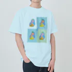 toripolkaのPeach-faced Lovebird ヘビーウェイトTシャツ