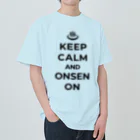 kg_shopのKEEP CALM AND ONSEN ON (文字ブラック) ヘビーウェイトTシャツ