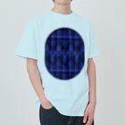 dizzyのzigzag_window_indigo_blue ヘビーウェイトTシャツ