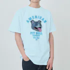 LONESOME TYPE ススのLove❤️Dogs（アメリカンピットブルテリア・青鼻） ヘビーウェイトTシャツ