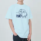 イラスト MONYAAT の**いつも見ているポメラニアンA Heavyweight T-Shirt