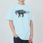 segasworksのAmargasaurus（白黒） ヘビーウェイトTシャツ