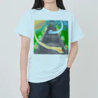 Lily bird（リリーバード）の満月と鳥居と管狐 ヘビーウェイトTシャツ