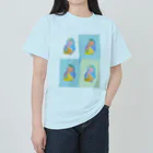 toripolkaのPeach-faced Lovebird ヘビーウェイトTシャツ