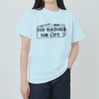 ぺんぎん24のNO RADIO NO LIFE(ブラック) ヘビーウェイトTシャツ