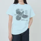 雁花工房（寄付アイテム販売中です）のWild plants of HOTOKENUMA-wetlands（黒） ヘビーウェイトTシャツ