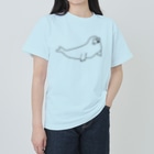 neconos Goodsのあざらしのひと（黒） Heavyweight T-Shirt