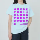 PyriteDesignの26 letters in the alphabet【Tshirt】【Design Color : Pink】【Design Print : Front】 ヘビーウェイトTシャツ